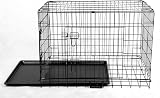 FOXHUNTER 36 Inch Pet Dog Training Cage Crate Carrier with Two Doors view 3