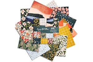 YASMEN 24 Sheets Scrapbook Paper Pads, 6X6 Single-Sided Cardstock Paper, Decorative Craft Paper, Flowers Pattern Paper Pack, DIY Decopodge Papers, Journal Scrapbooking Supplies, Card Making Supplies