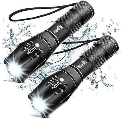 Amazon Co Jp Led 懐中電灯 Wowlite 強力 超高輝度 1200ルーメン 防水明るい ズーム機能 5モード 高性能 戦術 懐中電灯防水 五つモード ハンディライト ズーム式 ミニ Sos点滅 軍用停電 防水 ２個セット ホーム キッチン