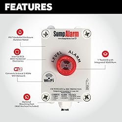 Sump Alarm Wifi Water Sensor, Wireless Sump Pump