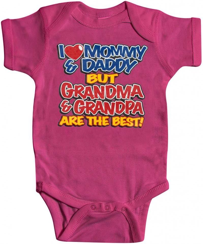 Baby "Grandma & Grandpa" Onesie - Hot Pink - 6M