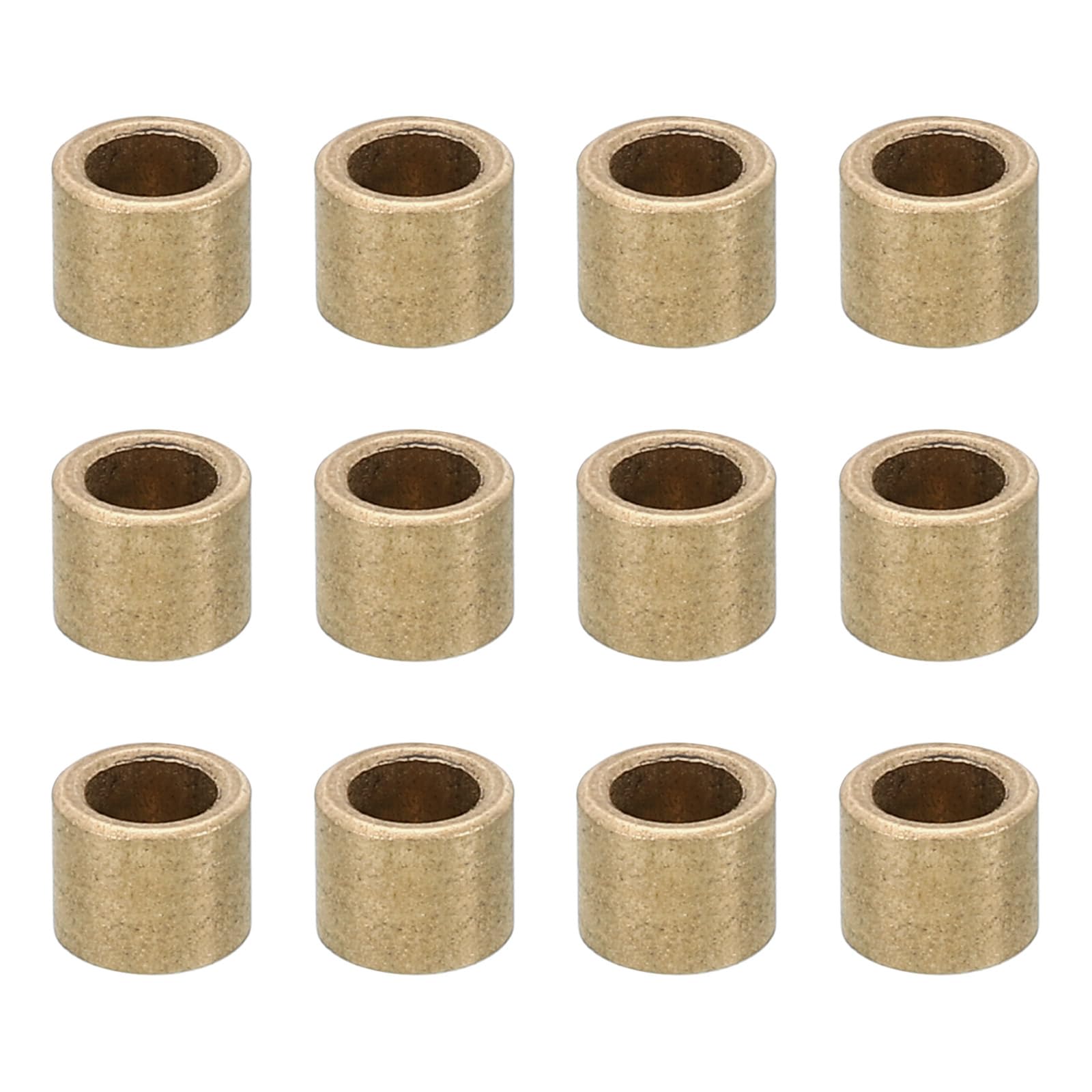 PATIKIL M4 Brass Spacers, 12 Pcs Metal Spacer Brass 4mm ID x 6mm OD x 4mm L Brass Spacers Screw Standoff for 5/32 Inch or M4 Screw