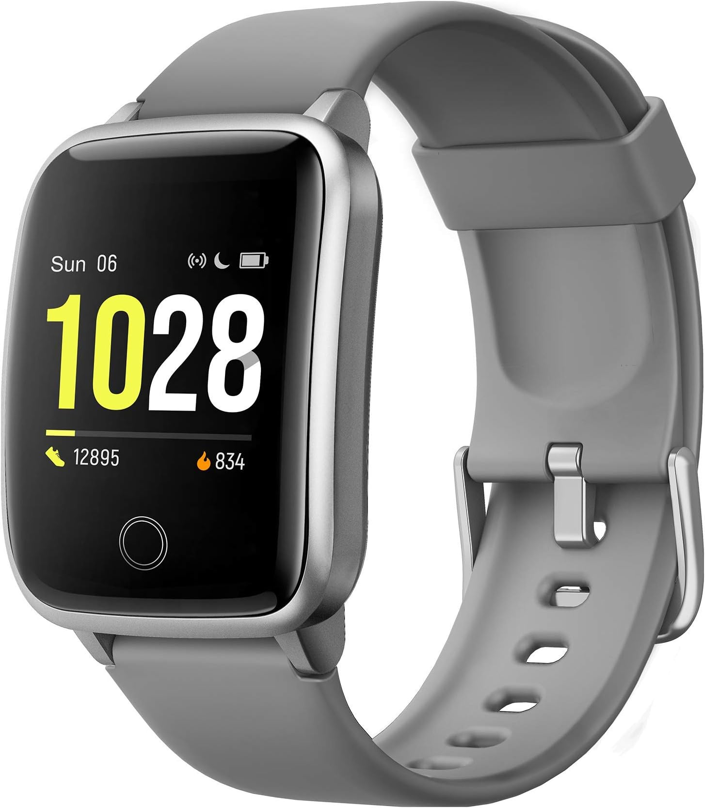 GRDE Smart Watch, Fitness Tracker 1.3" Big Color Screen Smartwatch Bluetooth IP68 Waterproof Fitness Watch with Heart Rate/Sleep Monitor GPS Calorie Counter Pedometer Stopwatch for Kids Men Women