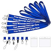 HDWerker Customized Personalized Lanyards 30-5000PCS Neck Straps with Lobster Hook for ID Badges, Custom Neck Straps with Text/Name/Logo/Color/Quantity for Women Men Workers,Students,Adults,Teachers