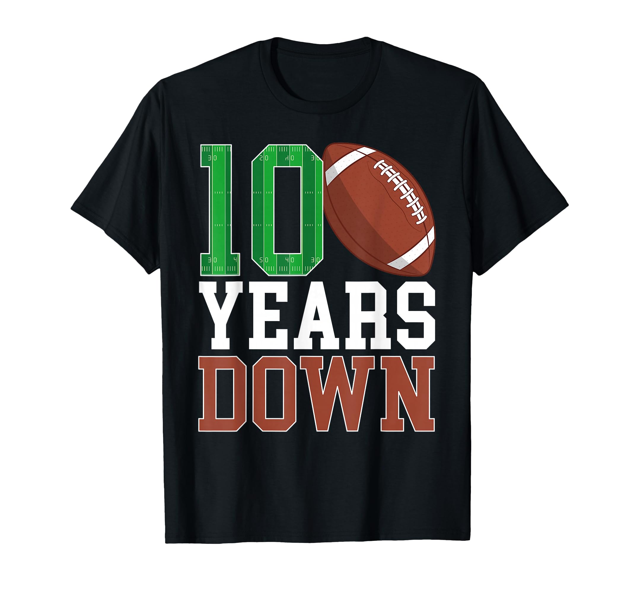 Photo 1 of 10th Birthday Football Ten Year Old Football Player T-Shirt