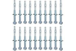 Metalsuberg 1/4" x2-1/4 Wedge Anchor by Zinced of Heavy-Duty Fastener for Cement and Concrete (20pcs Pack)