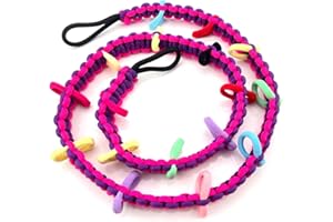 ROMASO Rubber Ducks Holder for Jeep,Paracord Duck Holder for Jeep Wrangler YJ TJ JK JL JT,Can Hold 34 Rubber Ducks,Purple&Pink