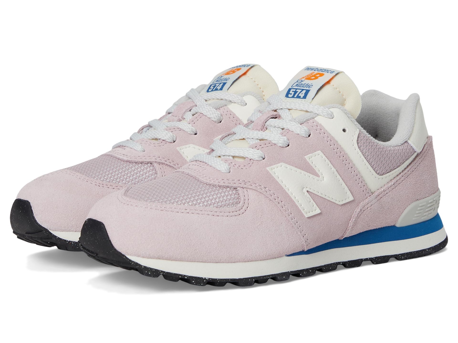 New Balance Kid's 574 V1 Lace-Up Sneaker, Twilight Haze/Sea Stone, 3.5 M Big Kid Image