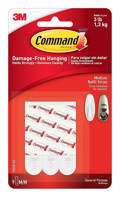 Command Medium Refill Strip - Jumbo Pack (White, Pack of