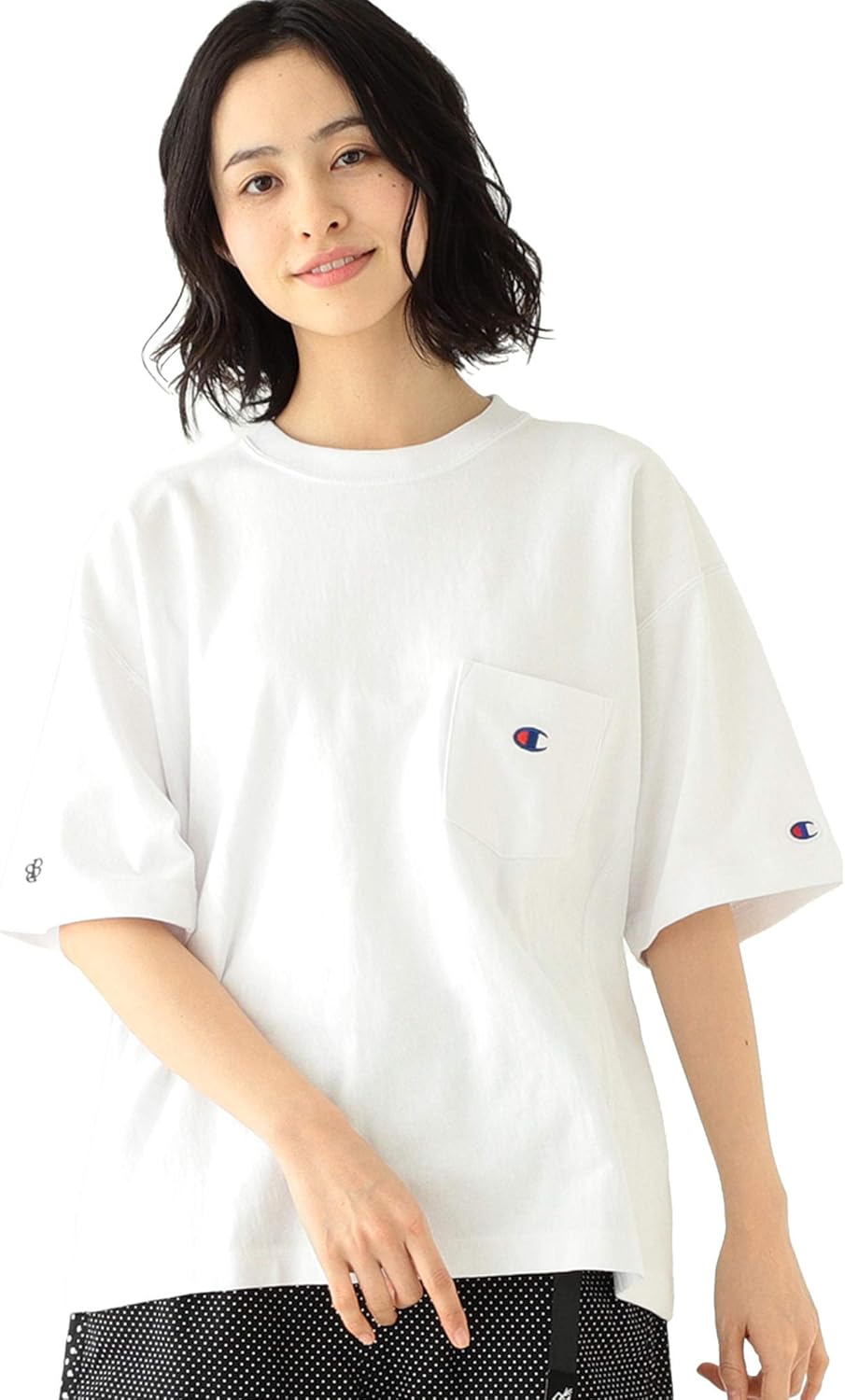 Amazon Co Jp Beams Boy Champion X Beams Boy Custom Order Reverse Weave Pocket T Shirt Women S Whites Clothing Accessories