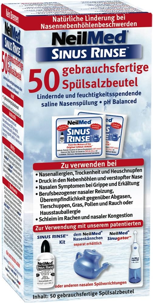NeilMed SinusRinse 50 Refill Sachets, Red, 50 Count (Pack of 1)