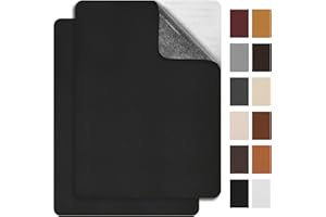 EMORBALS 2 Pcs 8 * 11 Inch Leather Repair Patches, Self Adhesive Leather Patches for Couch, Furniture, Chair, Car Seat（Black
