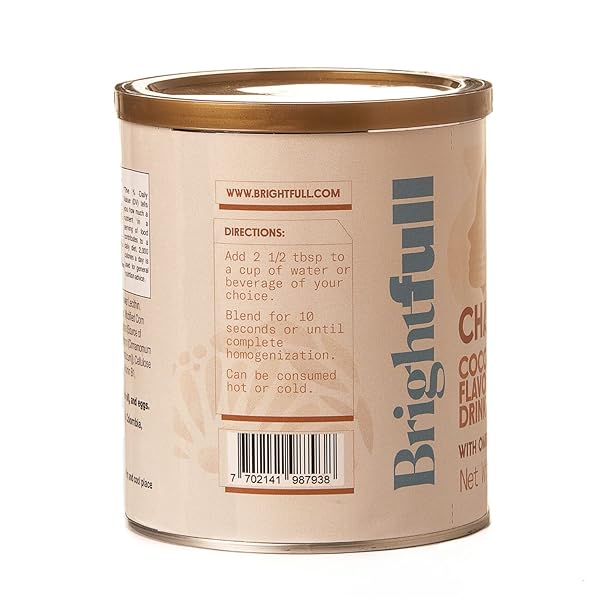 BRIGHTFULL CHAI, COCONUT, & CHIA OIL NUTRIENT BLEND – FLAVORED POWDERED DRINK MIX WITH OMEGA 3, MCTS, AND B VITAMINS (10.5OZ JAR)