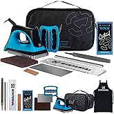 Winterial Snowboard and Ski Tuning Kit, with Iron, All-Temp Snowboard Wax, Angled Edge Tuner File