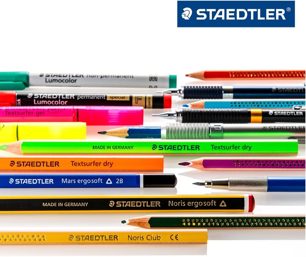 Staedtler Lumocolor Permanent Pen 314 Broad 1.0/2.5mm Line, Assorted Colours (Pack of 8), Black, Red, Blue, Green, Yellow - Image 5