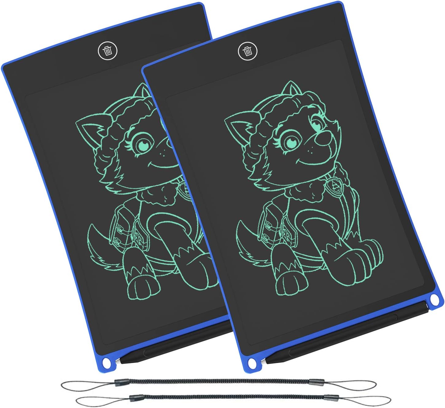 WOBEECO LCD Writing Tablet, 8.5 Inch Electronic Writing &Drawing Board Doodle Board with Lanyard for Kids and Adults at Home, School and Office(Blue)