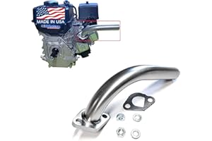 ARSPORT Exhaust Pipe for Predator 212cc, Honda GX160, GX200. Go Kart & mini bikes