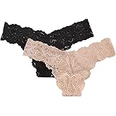 Smart & Sexy womens Signature Lace Thong Panty 2 Pack