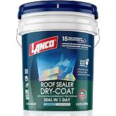 LANCO Dry-Coat 5 Gal. 100% Acrylic Siliconized White Reflective RV Roof Sealer (5 Gallon)