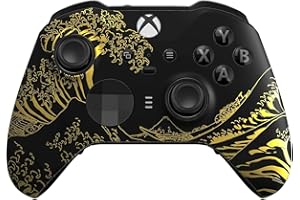 Custom Controllerzz Elite Series 2 Controller Compatible With Xbox One, Xbox Series S, and Xbox Series X (Golden Waves)