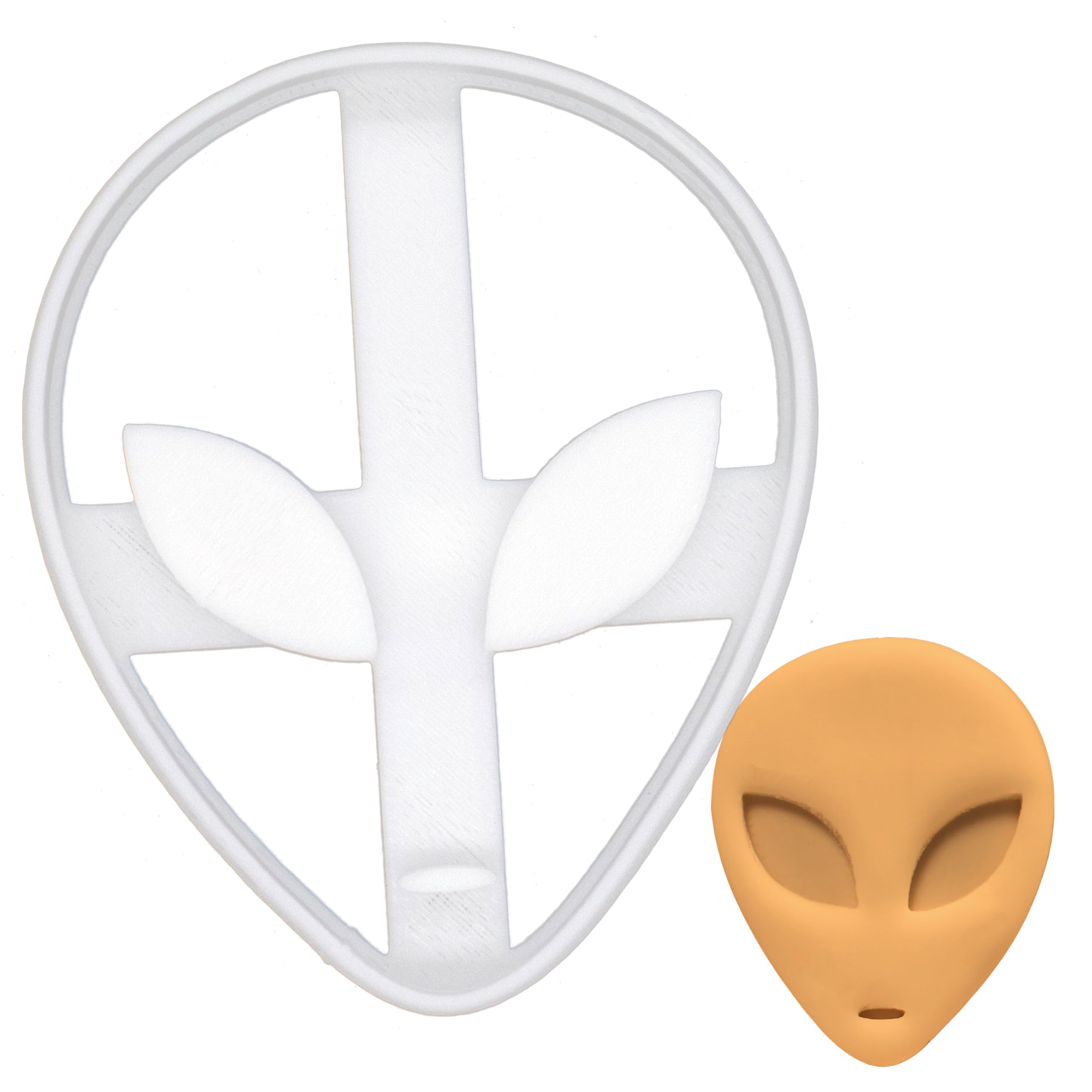 BAKERLOGY Alien Cookie Cutter - Detailed Biscuit Cutter Design for Baking and Crafts, Ideal on Fondant, Dough, Clay