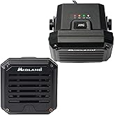 Midland- SPK200 Heavy-Duty 20W Amplified External Speaker - AI Noise Cancelation 180 Degrees Swivel Base Works CB and MXT Rad