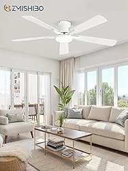 ZMISHIBO 52 Inch Ceiling Fan with Light, App&Remote