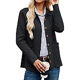GRACE KARIN Women Casual Cardigan Knit Button Down Jacket Long Sleeve Sweater Blazer with Pockets