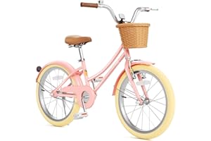 67i Girls Bike with Training Wheels 12/14/16/20 Inch, Toddler Girl Bicycle for Ages 3-12, Bicicleta para Niñas with Basket, Bell, Adjustable Seat & Handlebar, Padded Seat, Chain Guard