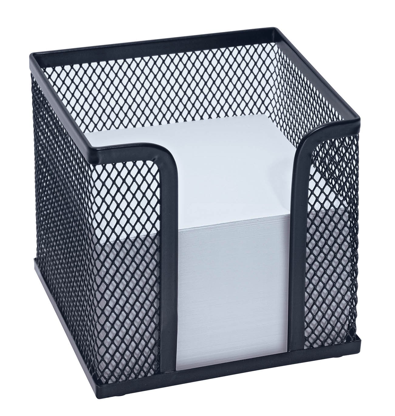 WEDO 65701 Office Note Box with Paper (92 x 92 mm) Wire Metal Black — image 1
