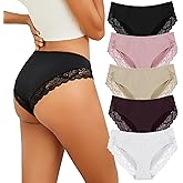 SELECT YOU Seamless Cheeky No Show Underwear for Women Sexy Low Rise Bikini Ladies Panties 5 Pack S-L