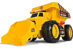 Maxx Action 19'’ 2-N-1 Motorized Dig Rig – Excavator and Dump Truck Toy with Joystick Control for Toddlers | Gift for Kids 3+ | Lights, Sounds & Interactive Construction Vehicle, Batteries Included