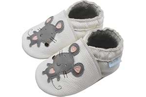 Basrakids Baby Shoes Leather Moccasins Baby Girls Boys Slippers-Soft Sole Non-Skid Lightweight Infant Toddler First Walking Shoes