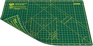 ANSIO faltbare selbstheilende Schneidematte A3. Ideal zum Basteln, Quilten, Nähen, Scrapbooking, Stoff- und Papierhandwerk - Imperial/Metric 17 x 11 Zoll / 42 x 27 cm - Grün