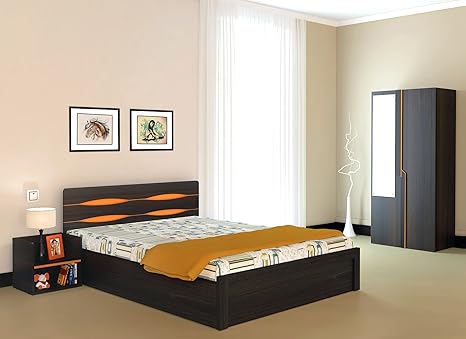 Unicos Boston Bedroom Set Wyoming Maple Fine Oak 1 Queen