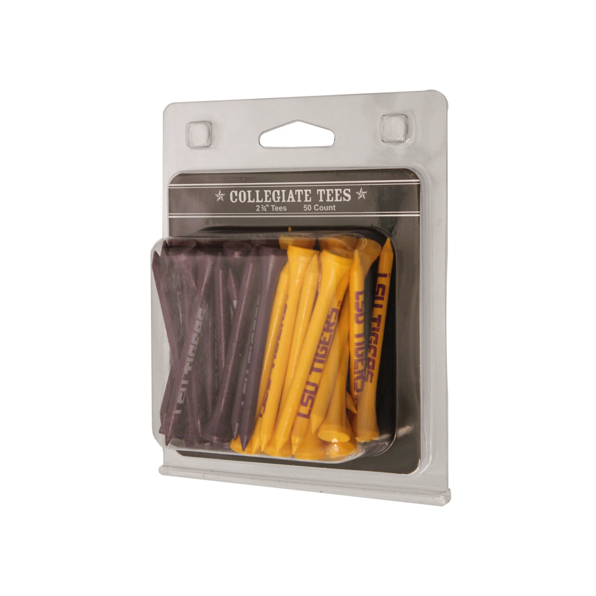 Team Golf NCAA LSU Tigers Pack Of 50 Golf Tees 2-3/4" Golf Tees, 50 Pack, Regulation Size, Multi Team Colors