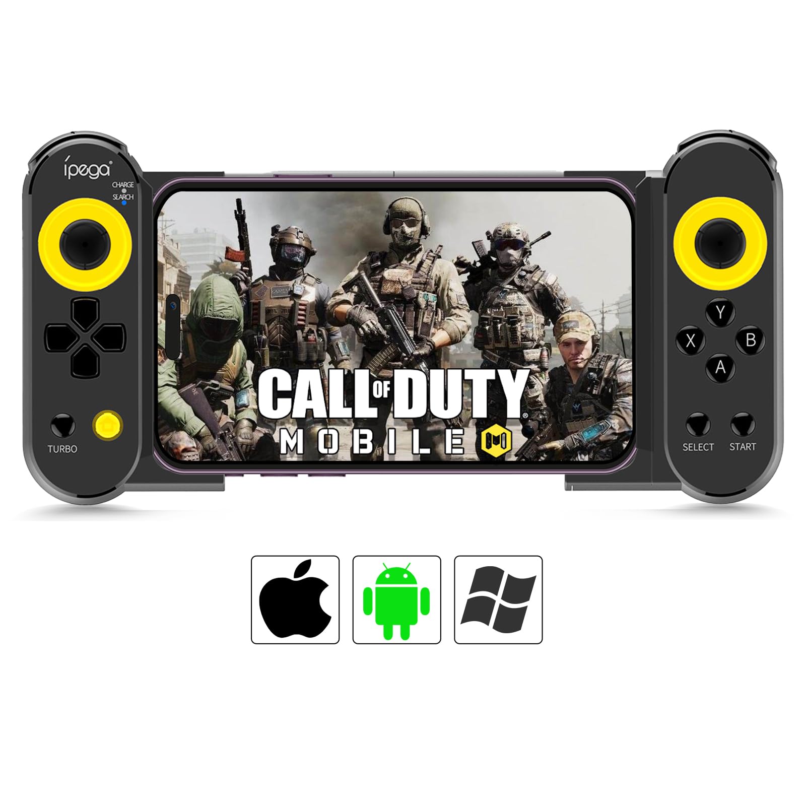 Joso Bluetooth Gaming Controller for iPhone, Android, PC, Direct Play, Stretchable, Gamepad Joystick for iPhone 14 13 12 Pro Max, Galaxy S23 S22 Ultra, iPad mini, Tablet Under 10