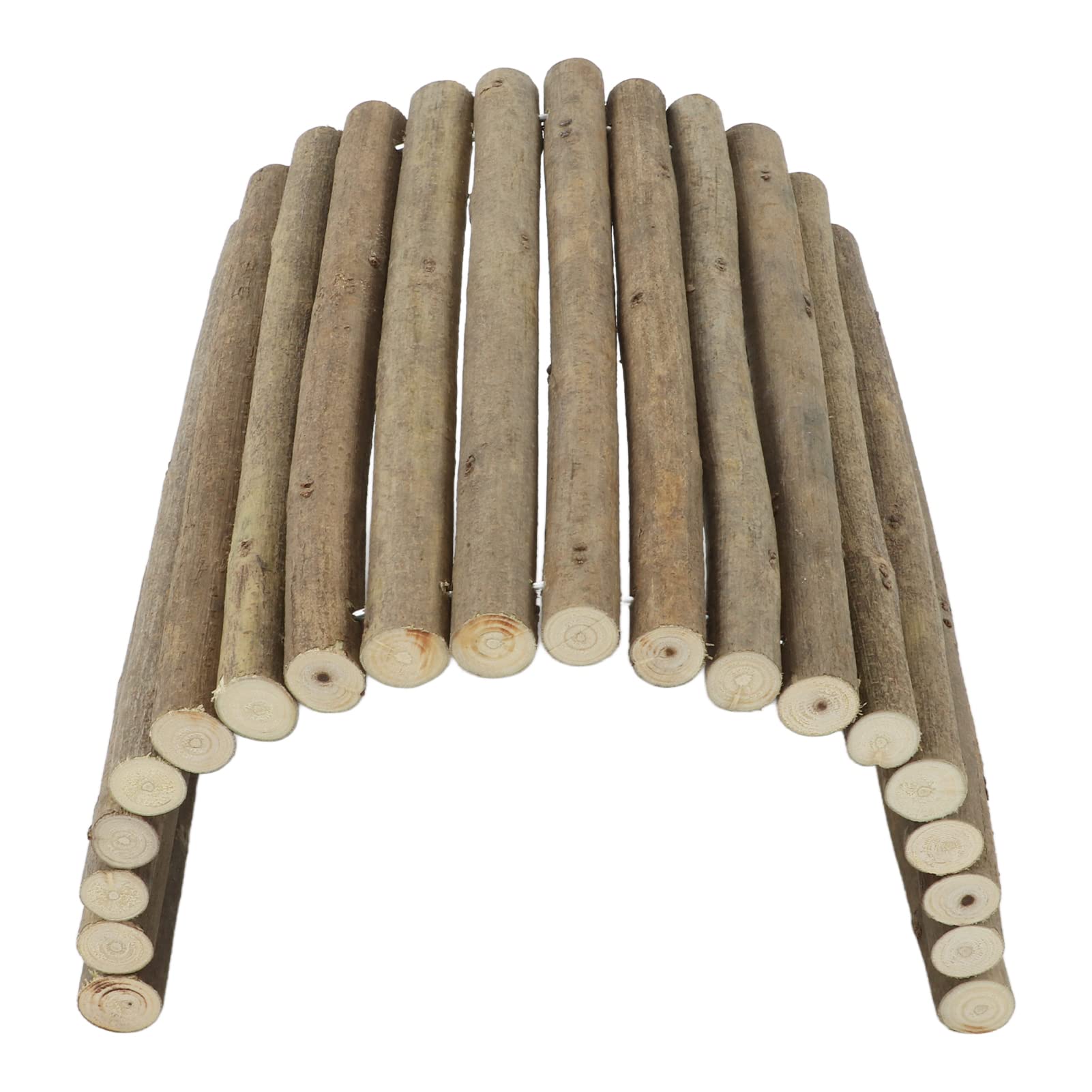 Flexible Wood Tunnel, Chew Resistant Ladder Bridge Hiding House for Hamster Gerbil Gerbil Reptile Lizard Tortoise