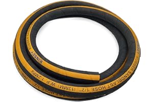 Sandblast Hose 1/2" ID x 1" OD, 15 ft Long Heavy-Duty Rubber Hose for Sandblasting