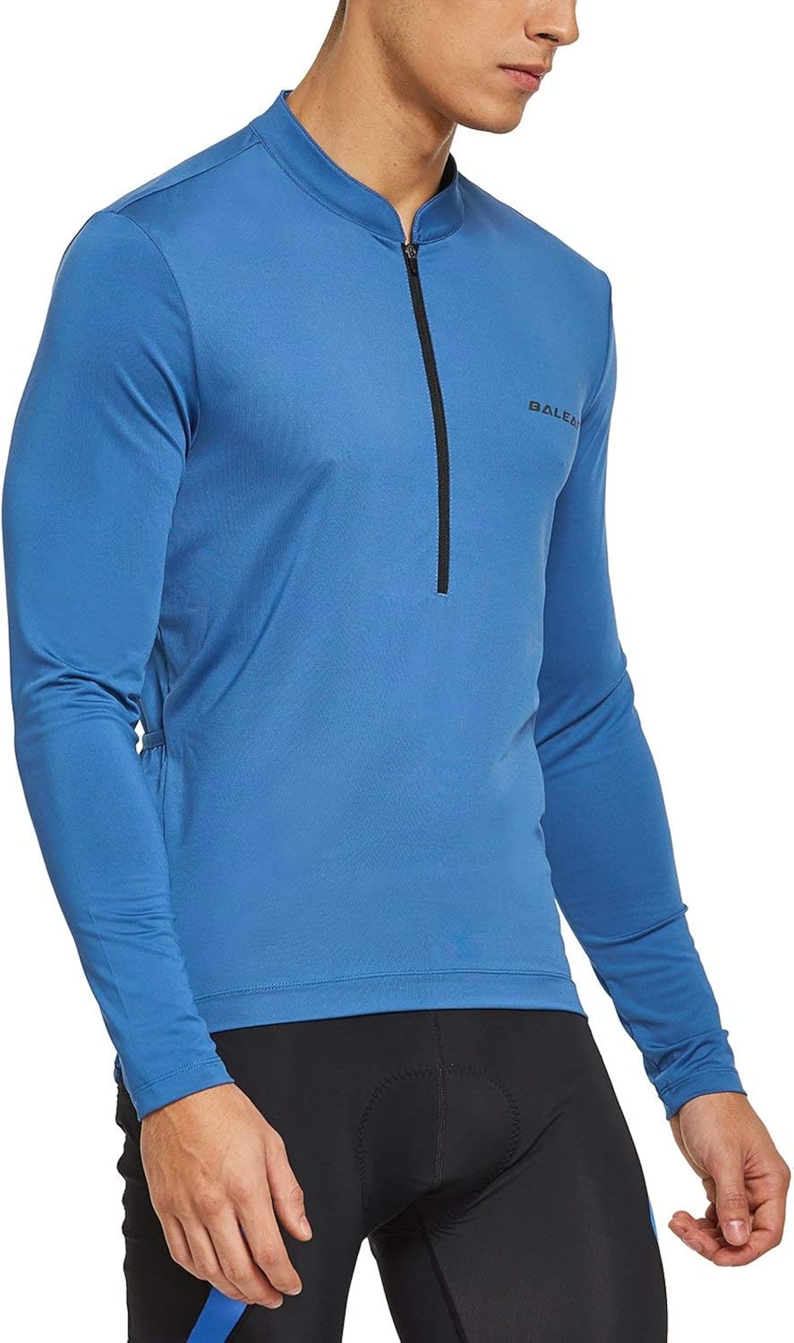 BALEAF Men's Cycling Bike Jersey Long Sleeve Shirt with 4 Rear Pockets Mountain Reflective Quick Dry UPF 50+ : Clothing