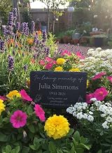 ukgiftstoreonline Personalised In Loving Memory Feathers Slate Marker Garden view 7