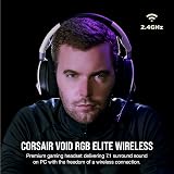 Corsair Void RGB Elite Wireless Premium Gaming Headset White 7.1 Surround view 3
