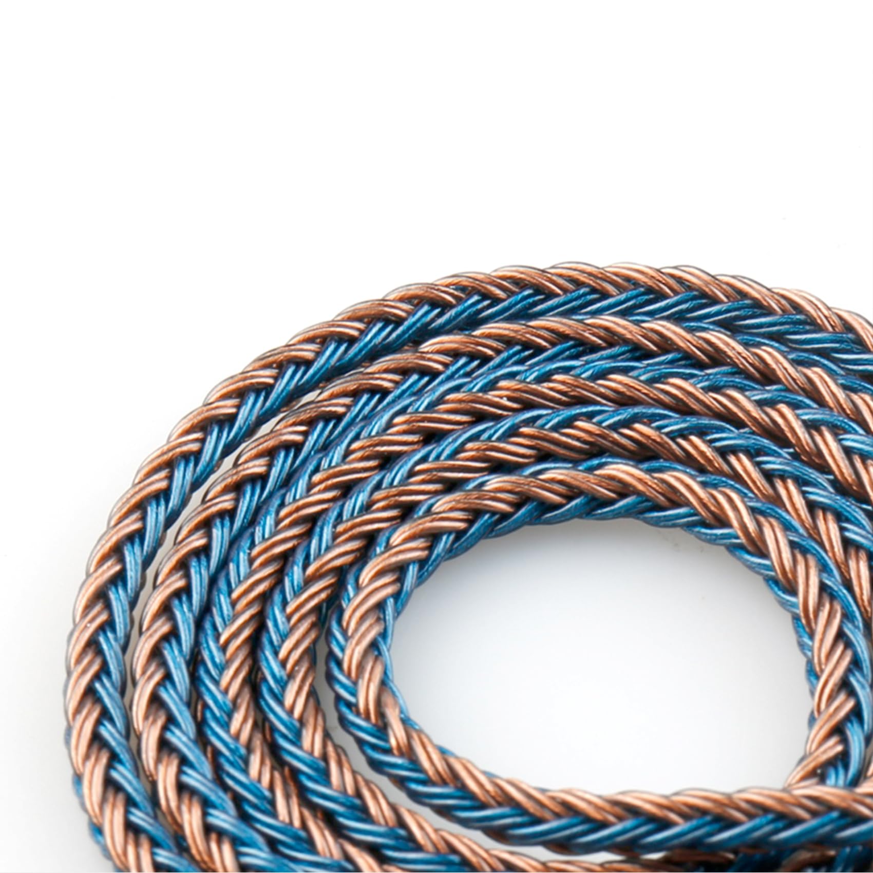 KBEAR ST16 Upgrade Cable HiFi In Ear Monitor 16 Cores 5N Earphone 2-METERS-Long Cable 0.78MM 2PIN for ZST ZSR ES4 ZS10 AS10 ZST-X EDX KS1(3.5mm 2PIN-2 meters, Brown&Blue)