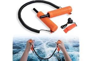 Goture Ice Fishing Safety Picks Kit-Ice Awls, Ice Cleats for Shoes and Whistle, Ice Anti Slip Retractable Ice Picks Set Porta