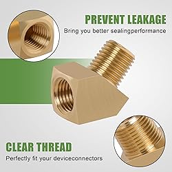 Ailbiuko 45 Degree Barstock Street elbow,3/8" NPT