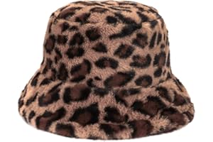 WETMT Fuzzy Bucket Hat for Women Furry Fur Bucket Hat Winter Warm Plush Fisherman Fluffy Sherpa Bucket Hat