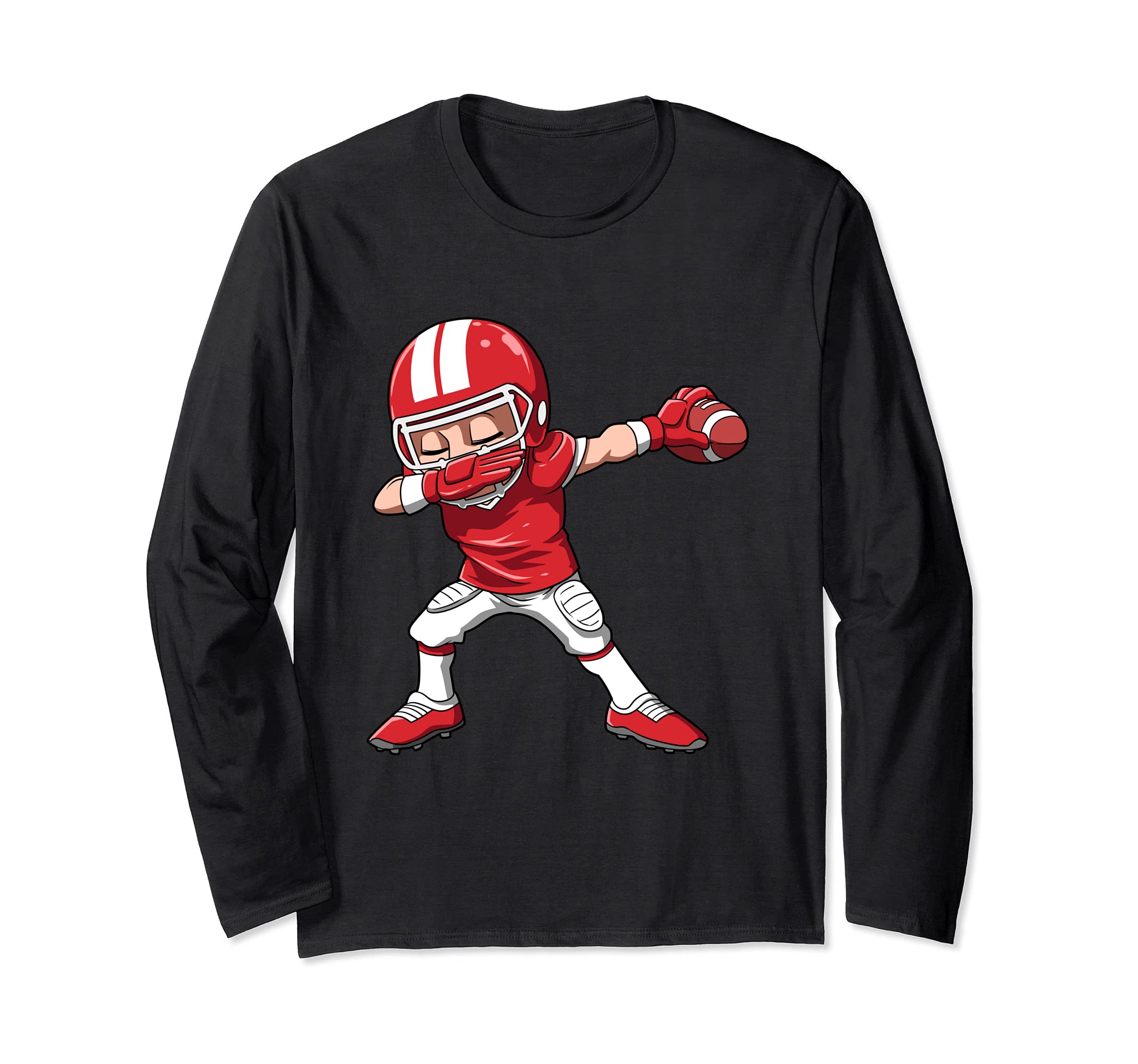 Dabbing Football Player Long Sleeve T-Shirt