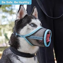 LUCKYPAW Dog Muzzle, Mesh Muzzle for Small Medium