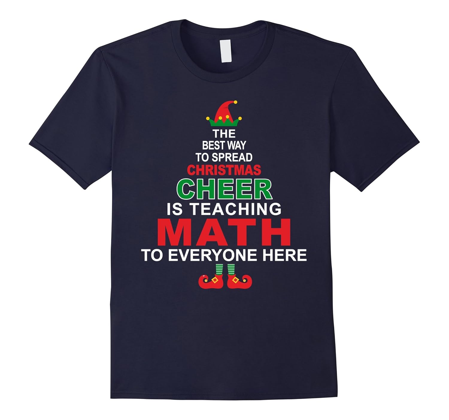 Math Teacher Christmas Shirt - Elf Christmas Cheer-ANZ