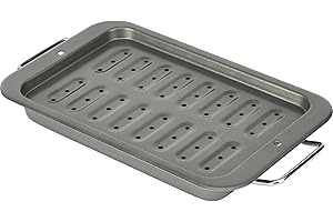 GoodCook Everyday Broiler Baking Pan with Built-in Handles Nonstick Warp-Resistant Heavy-Gauge Steel Construction Even-Heatin